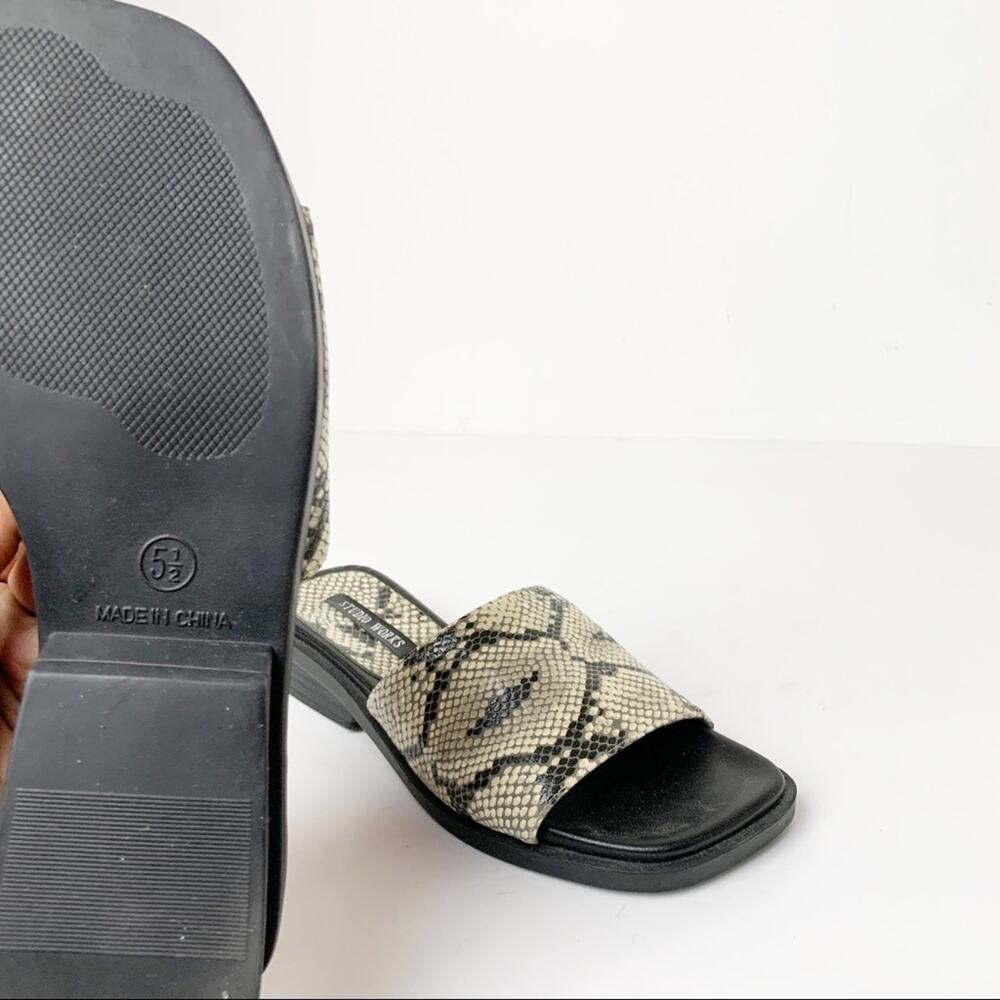 Studio Works Slide On Sandals Python Print Sz 5.5 - image 3